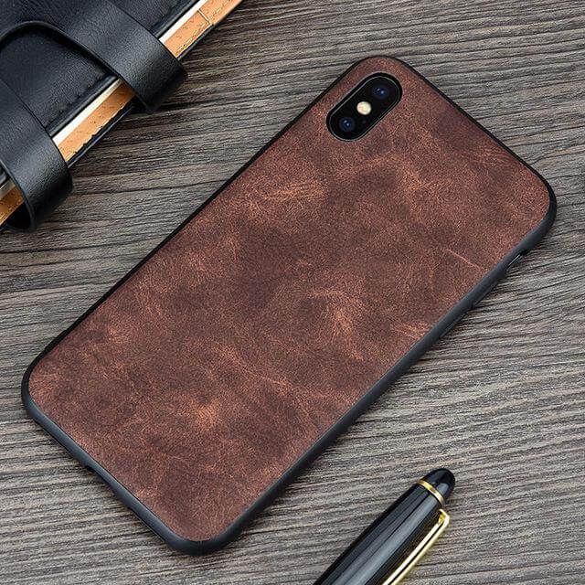 Vintage PU Leather Case for iPhone X and Other Models