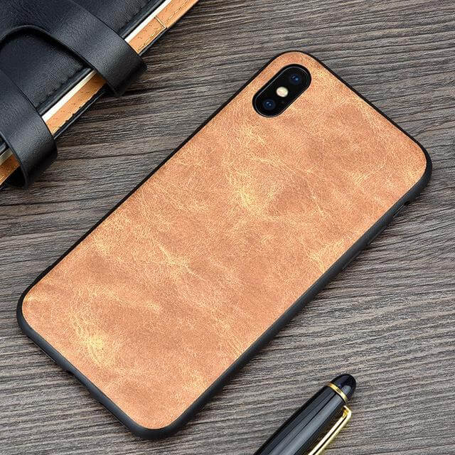 Vintage PU Leather Case for iPhone X and Other Models