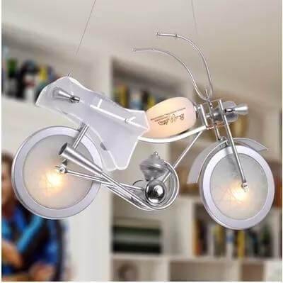 Modern Aluminum Glass Motorcycle Chandelier - UTILITY5STORE