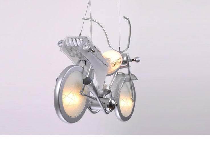 Modern Aluminum Glass Motorcycle Chandelier - UTILITY5STORE