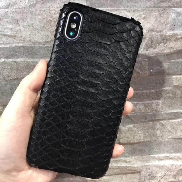 Luxury Genuine Python Skin Leather Case For iPhone X