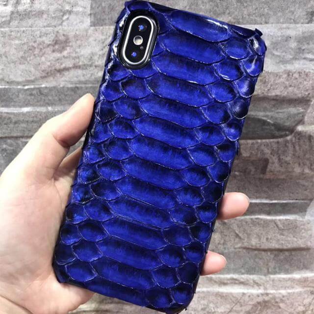 Luxury Genuine Python Skin Leather Case For iPhone X