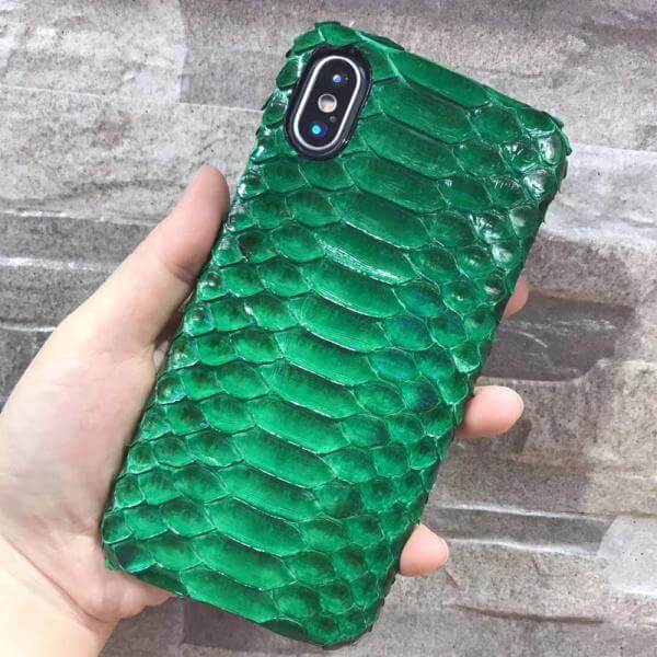 Luxury Genuine Python Skin Leather Case For iPhone X