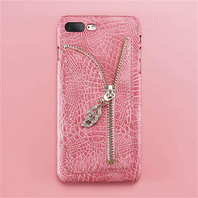 Retro Crocodile Grain Leather Case For Iphone Models