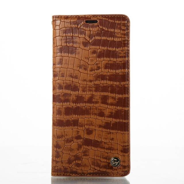Luxury Flip Leather Crocodile Pattern Cases For iphone X and Other Models