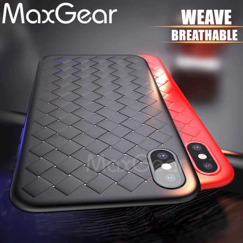 Luxury Grid Weaving Case For iPhone X