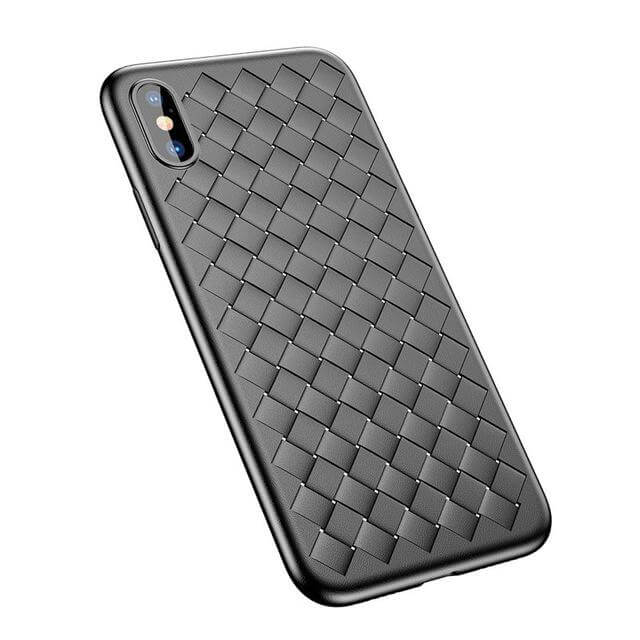 Luxury Grid Weaving Case For iPhone X