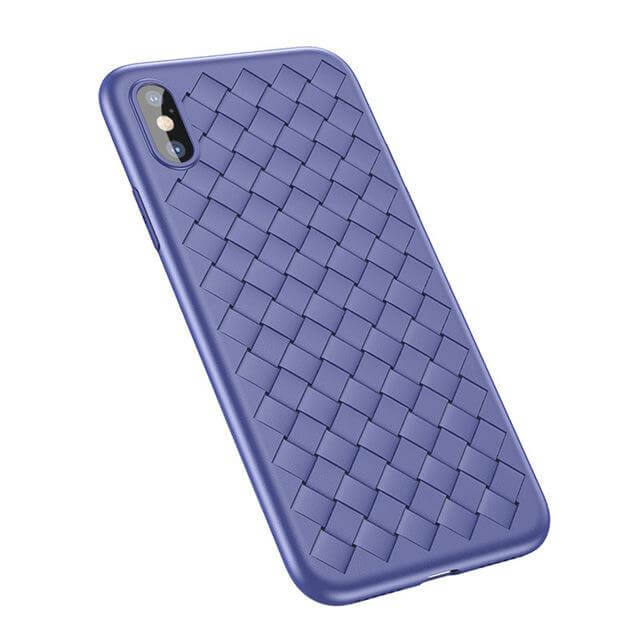 Luxury Grid Weaving Case For iPhone X