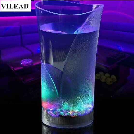 Valentine Day Flashing Colorful LED Light Up Cup Glass