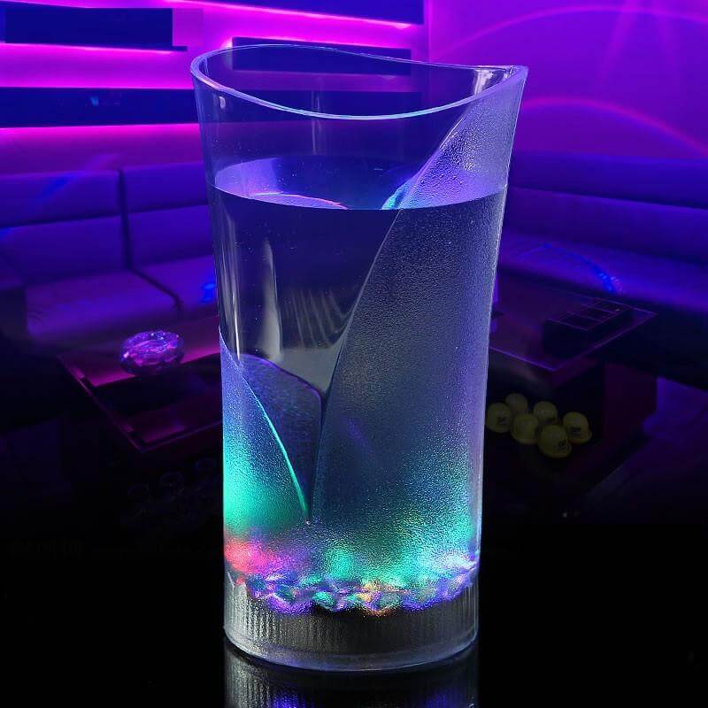 Valentine Day Flashing Colorful LED Light Up Cup Glass