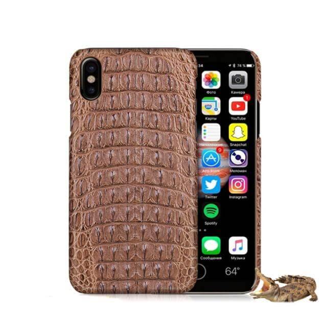 Super Luxury Genuine Crocodile Skin Leather Case For iPhone X - UTILITY5STORE