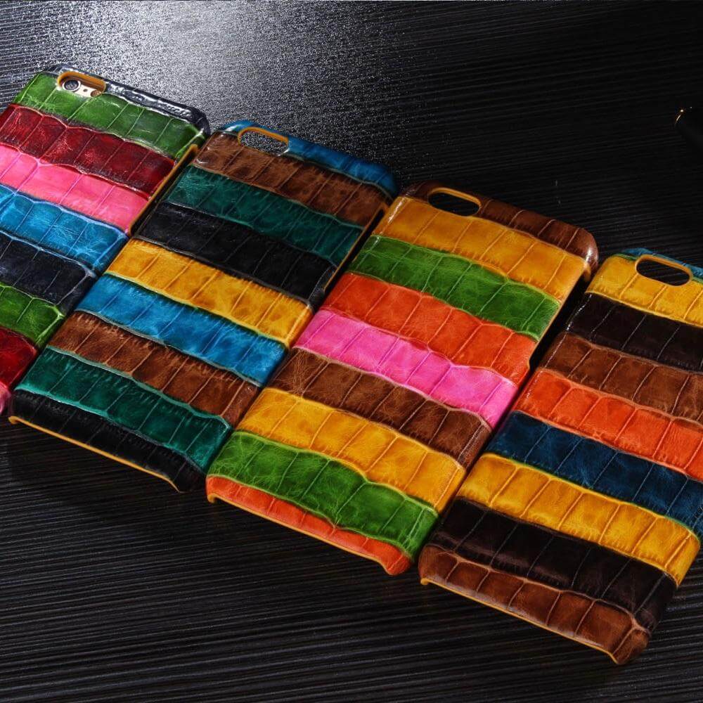 Luxury Real Genuine Leather Case For iPhone Models