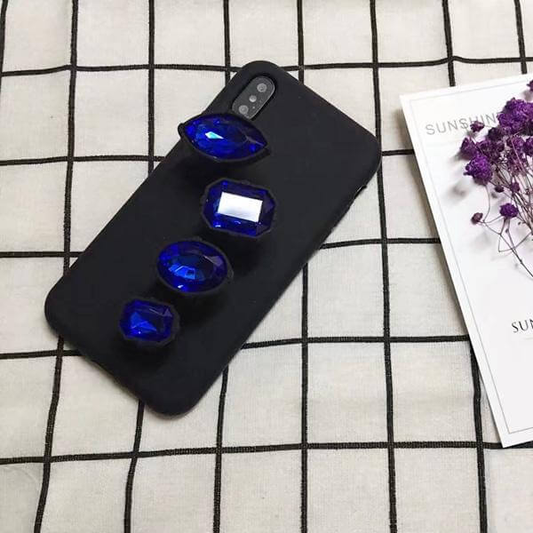 Luxury iPhone X Finger Diamond Ring Case