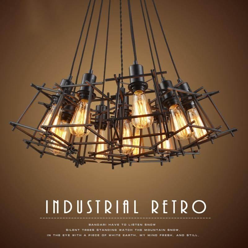 Modern Retro Iron Lamps Chandelier