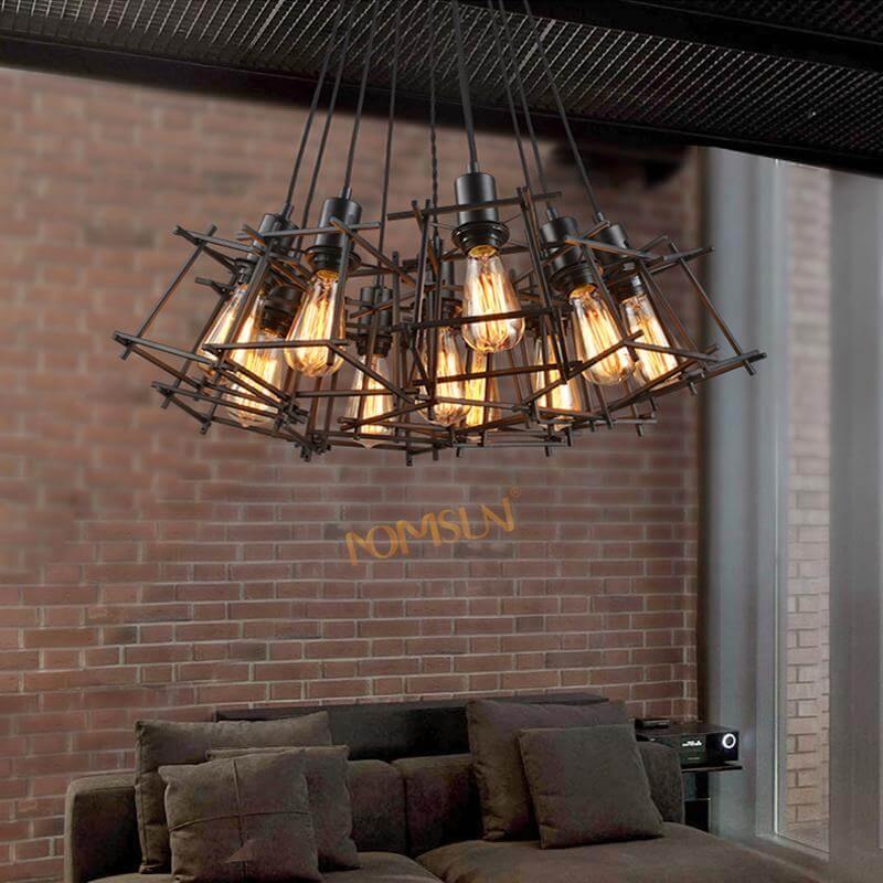 Modern Retro Iron Lamps Chandelier