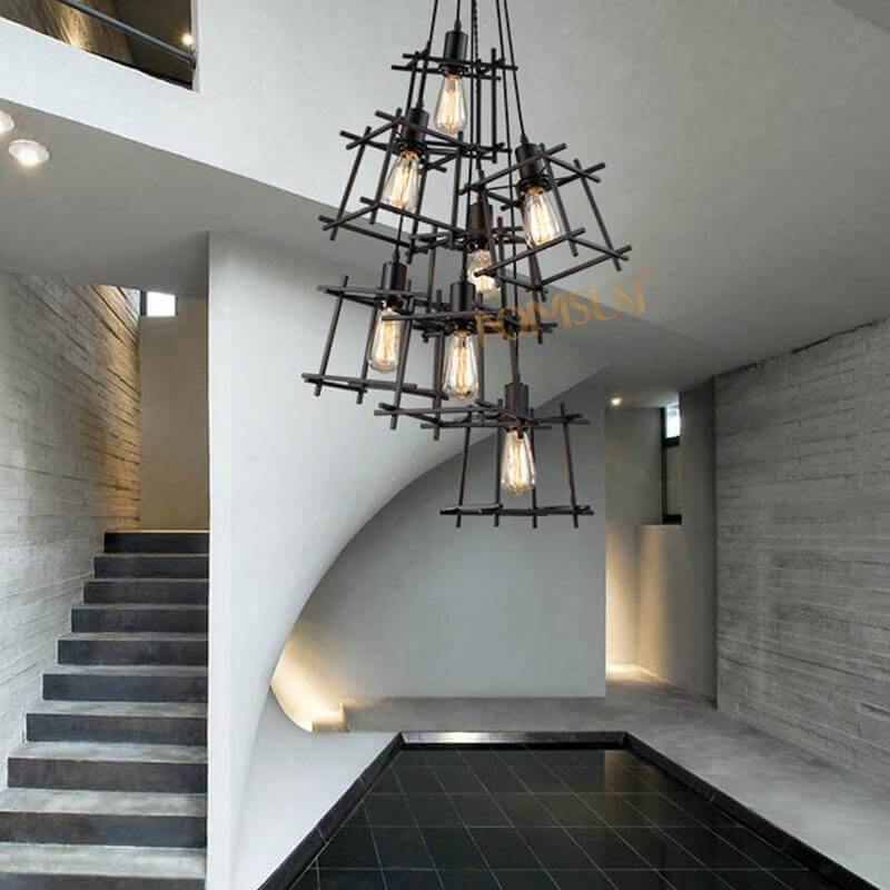 Modern Retro Iron Lamps Chandelier