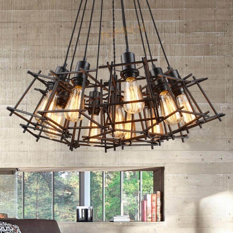 Modern Retro Iron Lamps Chandelier