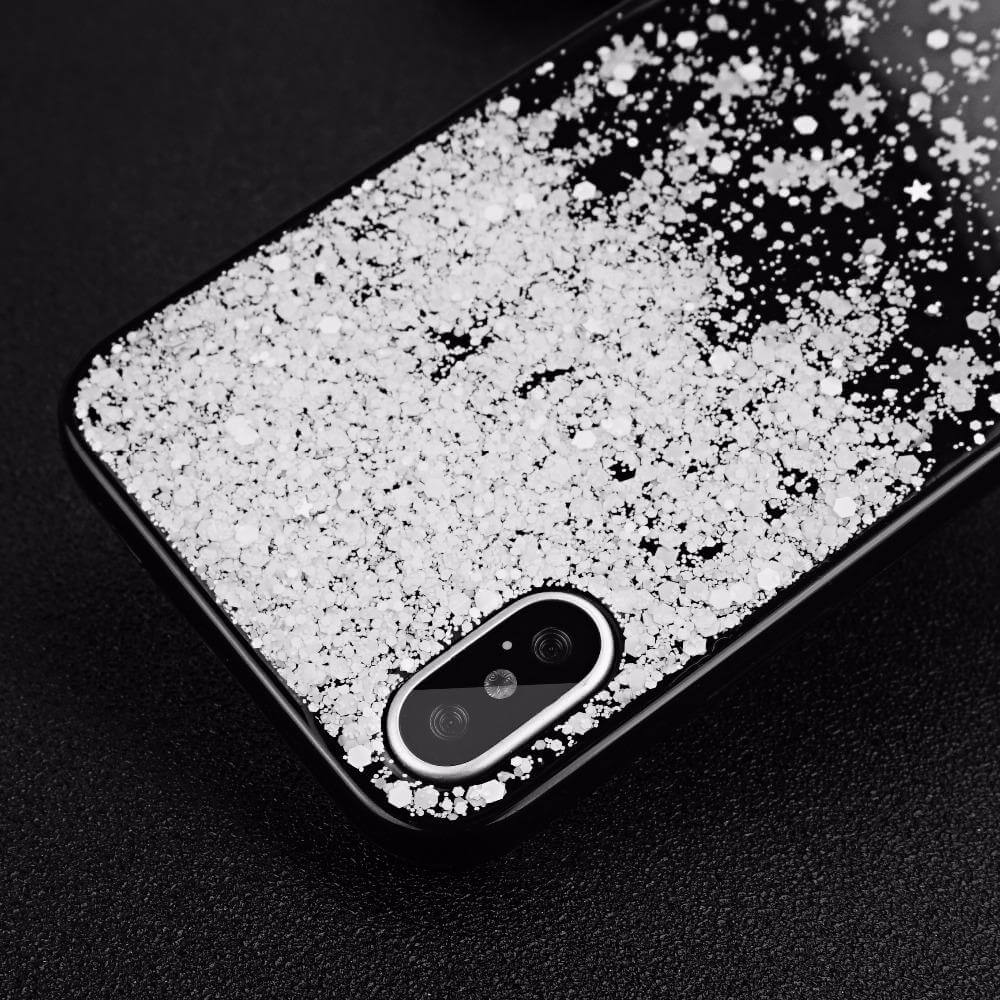 Winter Snowflake Clear Case For iPhone X and Other Models