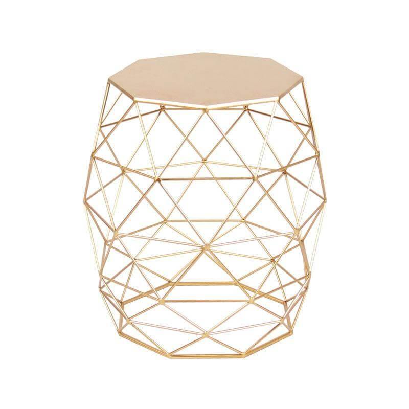Metal Gold Color End and Side Table