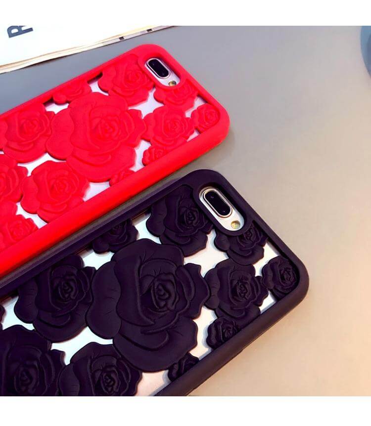 Luxury Hollow Out Rose Soft Silicone Iphone Case