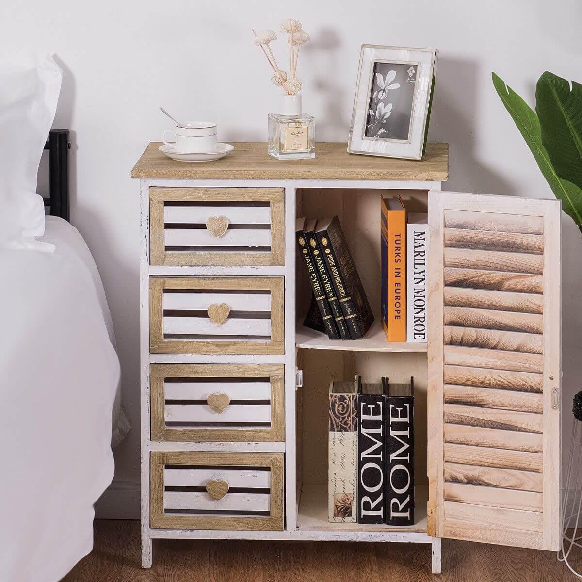 Stylish Wooden Free Standing Storage Cabinet