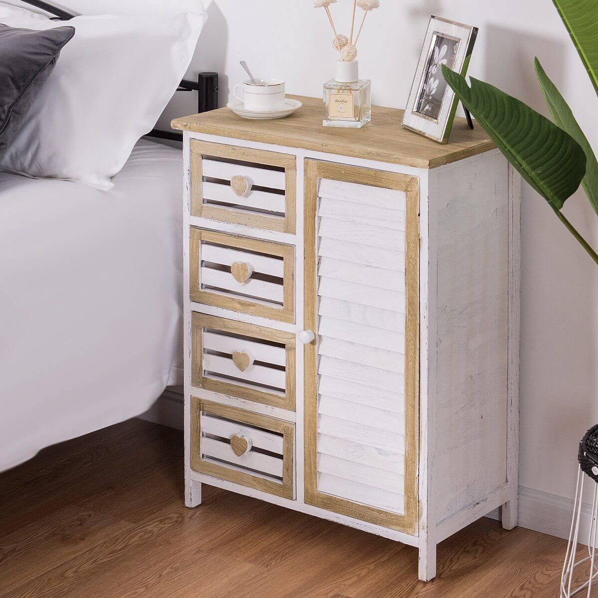 Stylish Wooden Free Standing Storage Cabinet