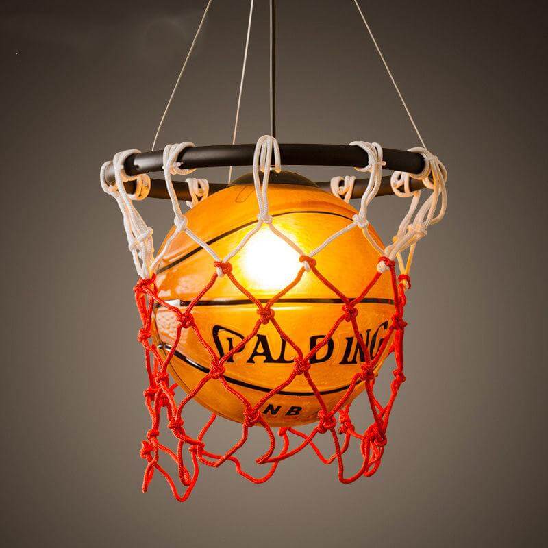 Vintage Luminaria Basketball Pendant Hanging Lamp