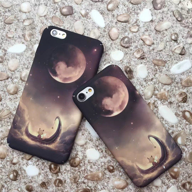 Luminous Stars Moon Slim Hard Phone Cases For Iphone Models