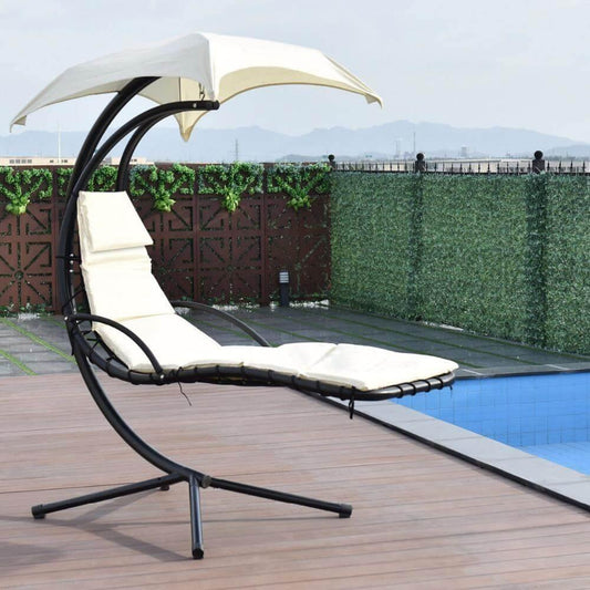 Hanging Chaise Lounger Chair Arc Stand Swing Hammock