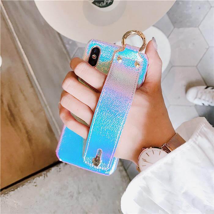 Stylish Colorful Wrist Grip Case for Iphone Models