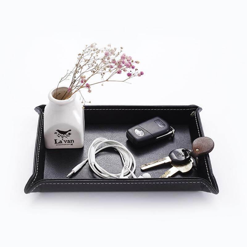 Japan Style Multi-Use Leather Storage Trays