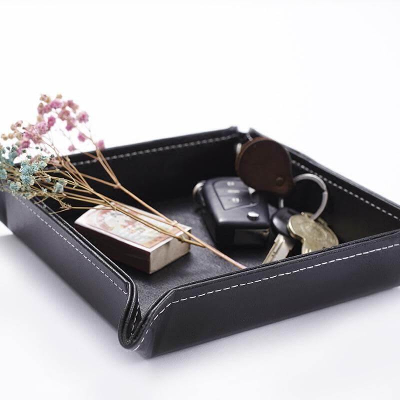 Japan Style Multi-Use Leather Storage Trays