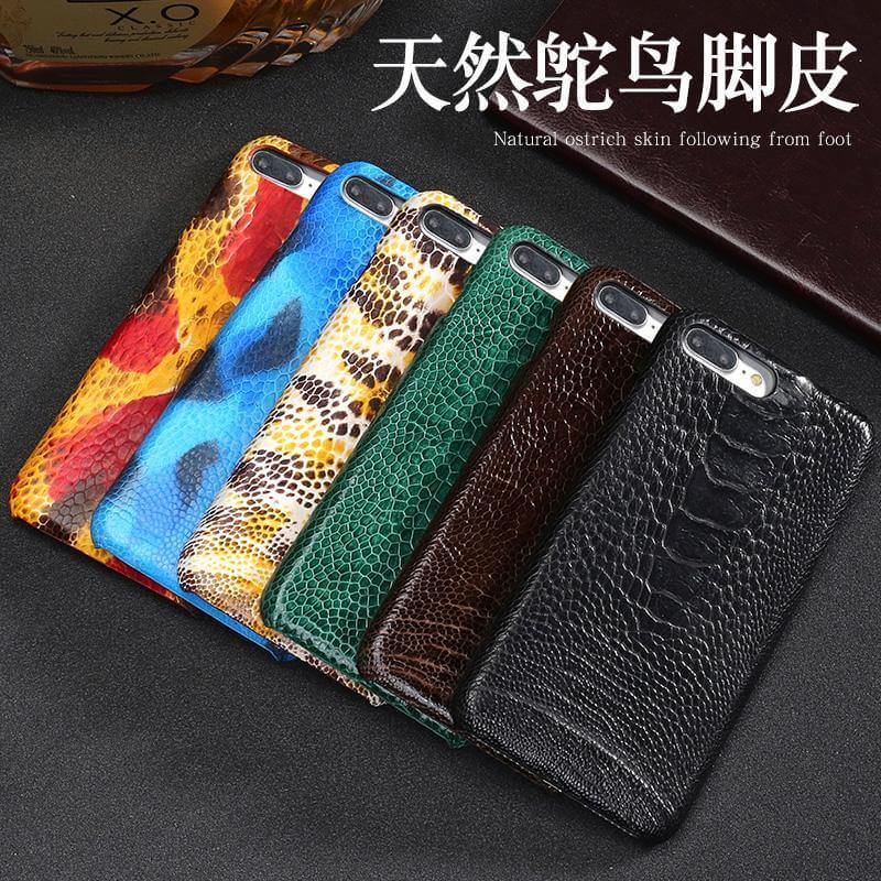 Luxury Natural Ostrich Foot Skin Iphone Cases