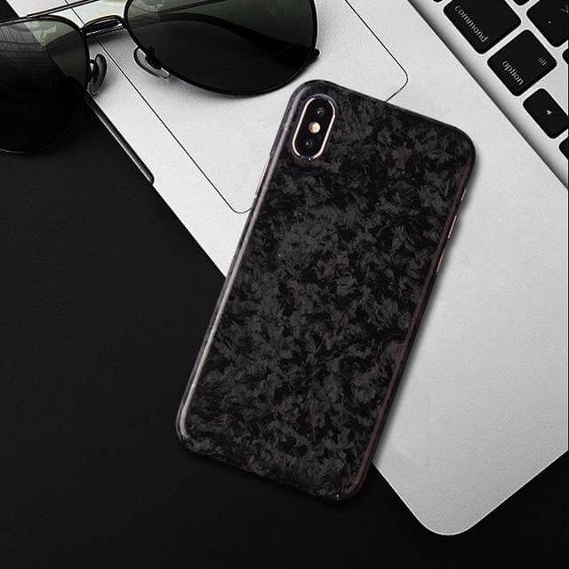 Luxury Real Carbon Fiber Phone Case Marble Iphone Case