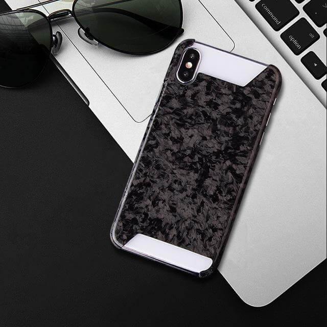 Luxury Real Carbon Fiber Phone Case Marble Iphone Case