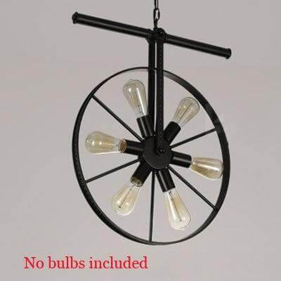 Luxury Wheel Loft Style Vintage Hanging Light Lamps
