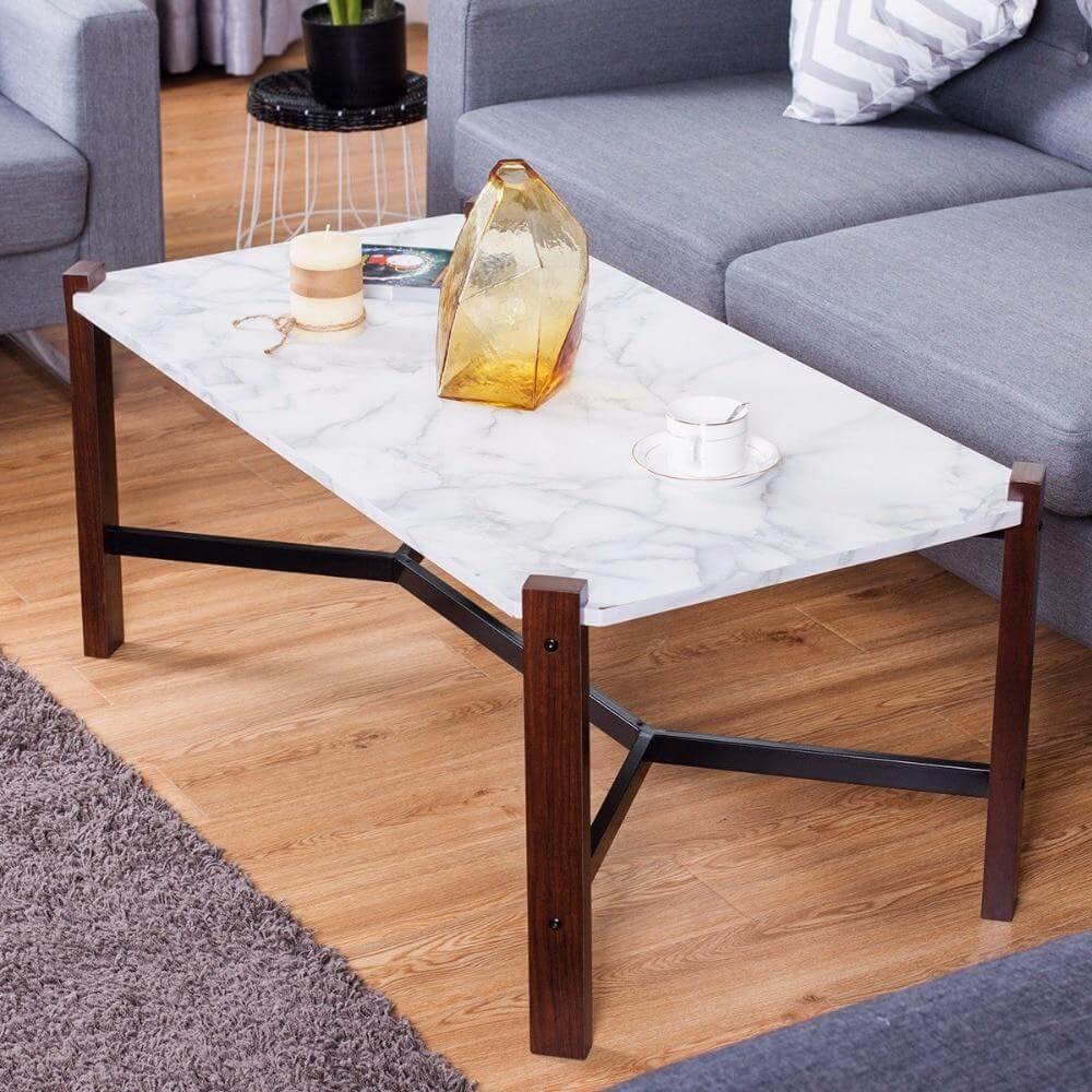Marble Top  Accent Cocktail  Coffee Table