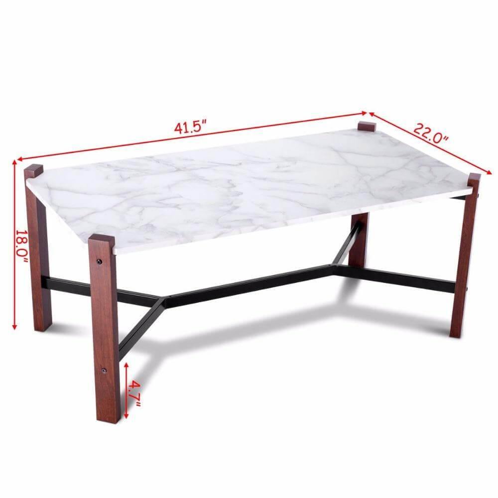 Marble Top  Accent Cocktail  Coffee Table