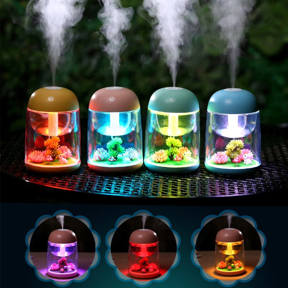 Mini LED Mist Forest Transparent Humidifier