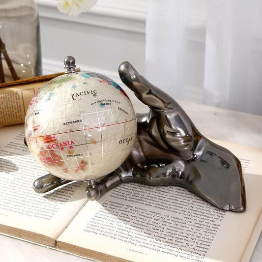 European Modern Century Model Globe with Hand