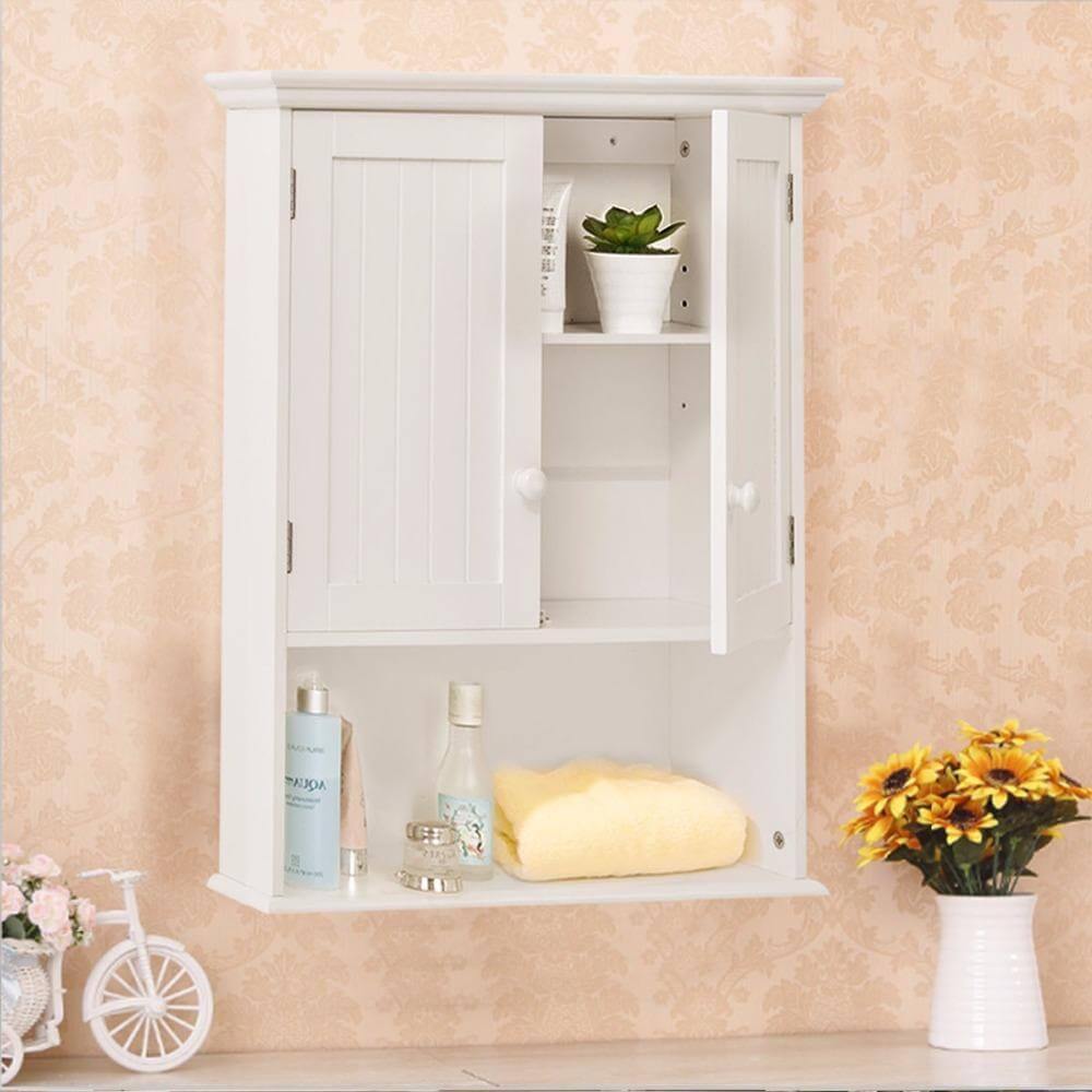 Wall Mount Medicine Bathroom Cabinet Modern Storage Organizer