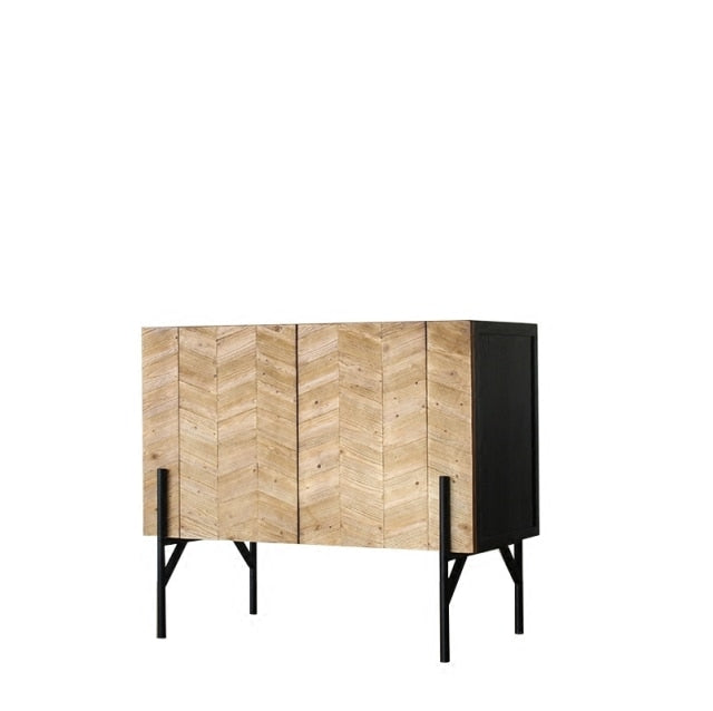 Nordic Elegant Side Entrance Wood Cabinet