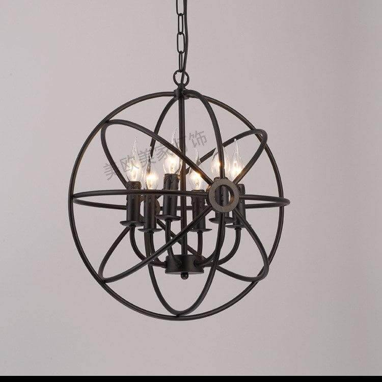 Loft Circular Globe Ball Iron Bird Cage Hanging Light Lamps