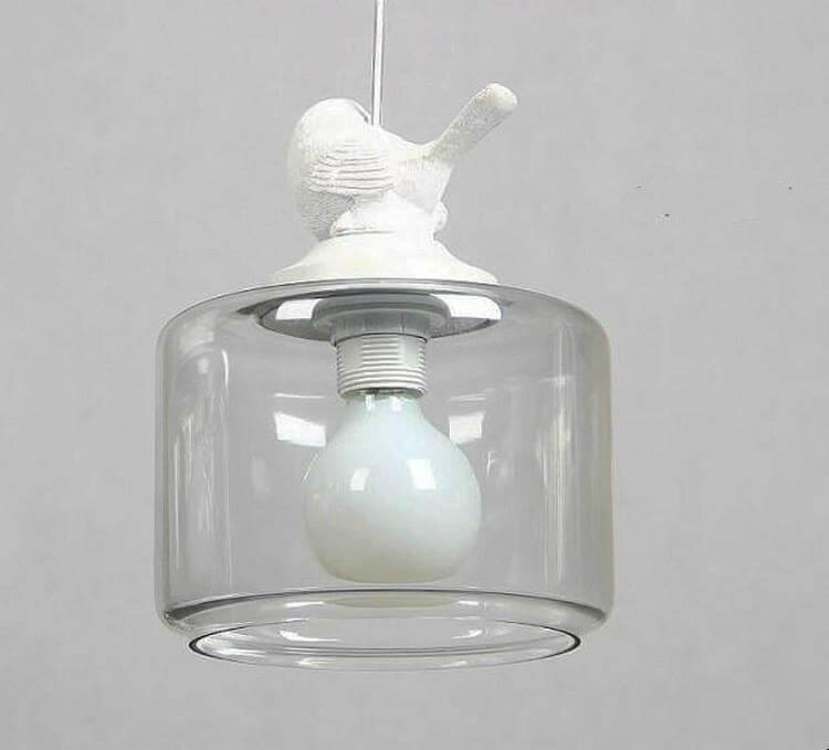 Luxury Modern Glass Shade Creative Bird Chandelier Lamp