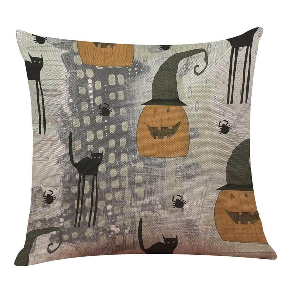 Cotton Comfy Pumpkin Printed Halloween Pillow Cases
