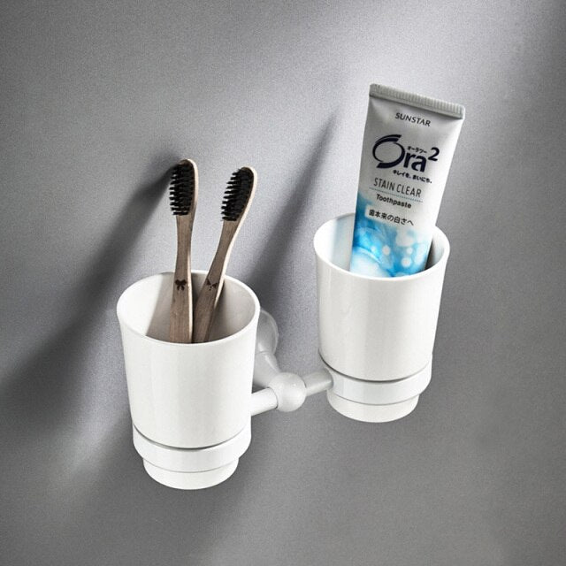 Wall-Mounted Bathroom Accessories Holder Set