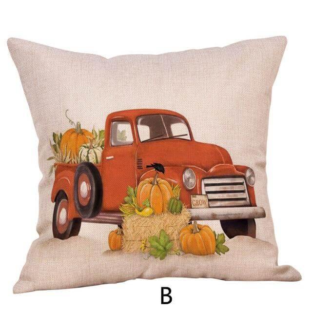 Pumpkin Truck Halloween Fall Pillow Cases