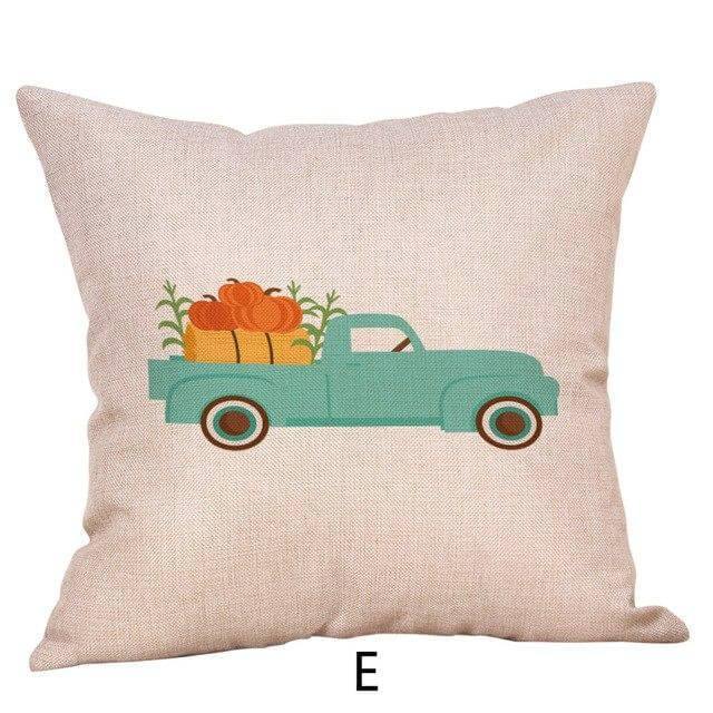 Pumpkin Truck Halloween Fall Pillow Cases