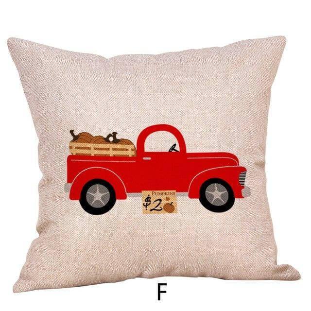 Pumpkin Truck Halloween Fall Pillow Cases