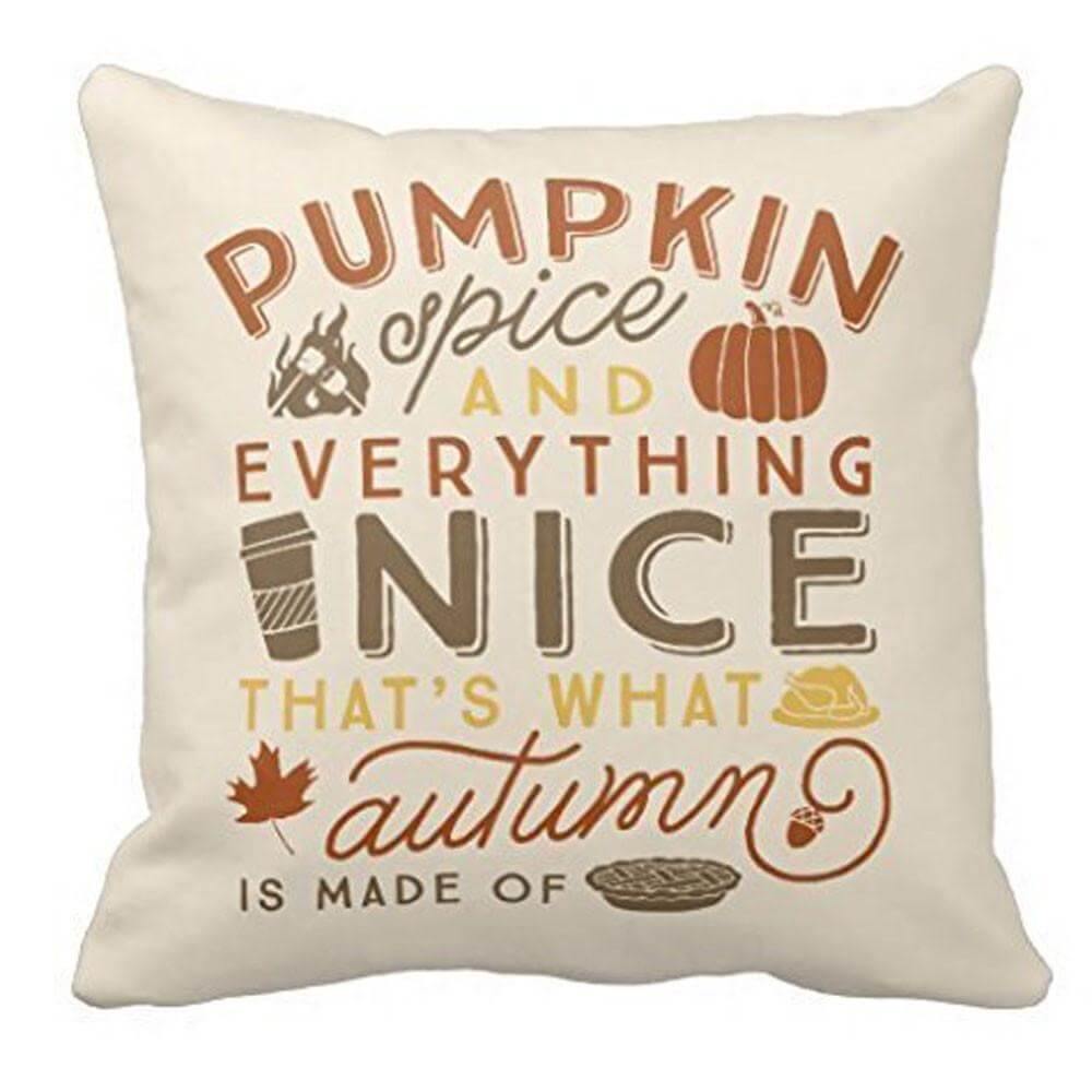 Pumpkin Spice Fall Halloween Pillow Cases
